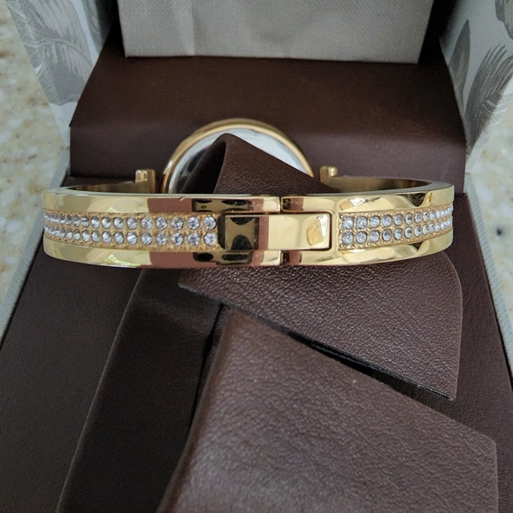 πRhinestone Rose Gold Bangle Watch π - Picture 9 of 11